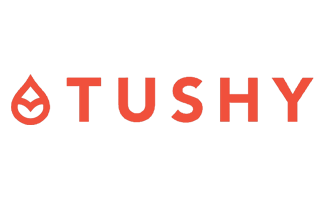 Tushy logo in orange Tushy logo in orange